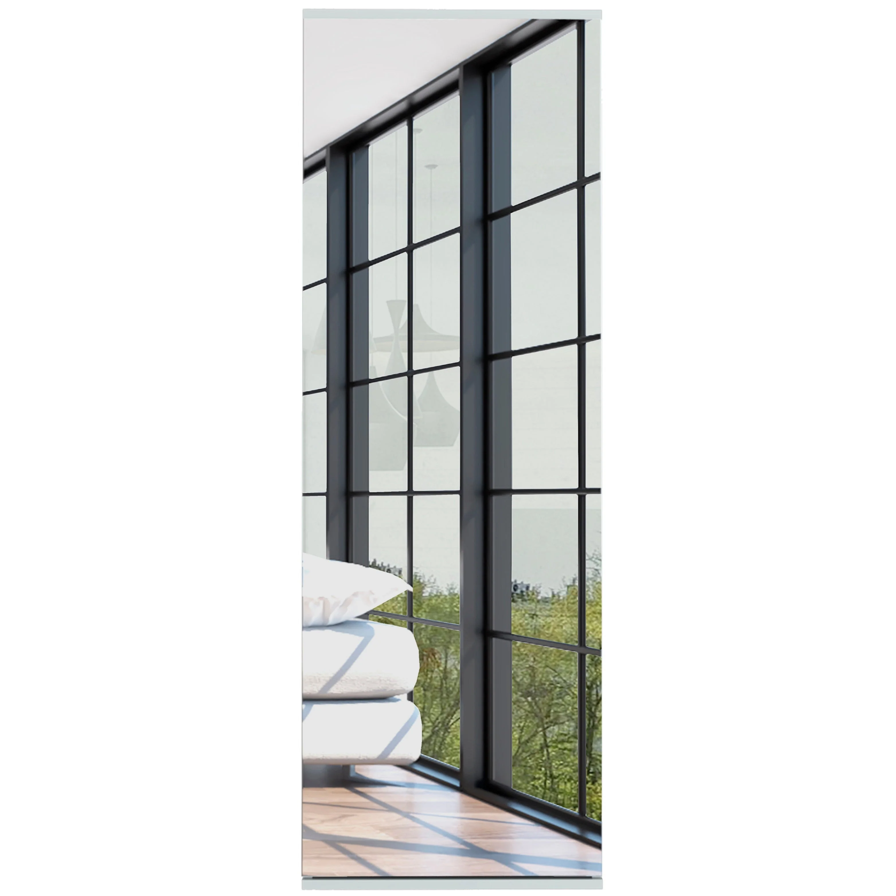 Leto Wall Mounted Shoe Rack With Mirror - N/A
