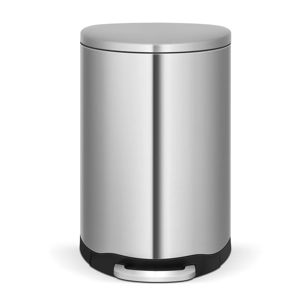 INNOVAZE 1.6 gallon/6 liter 3.2 gallon/12 liter fingerprint free brushed stainless steel semi-round step-on trash can