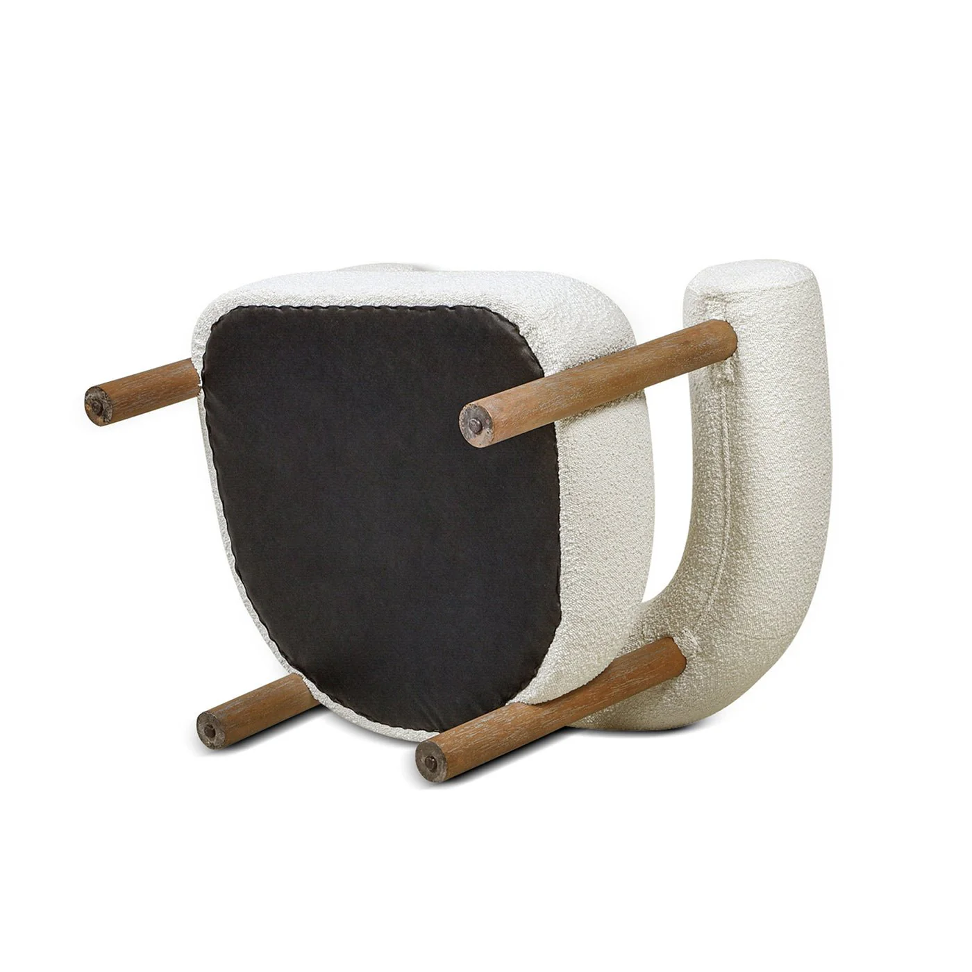 Upholstered Open Back Barrel Chair