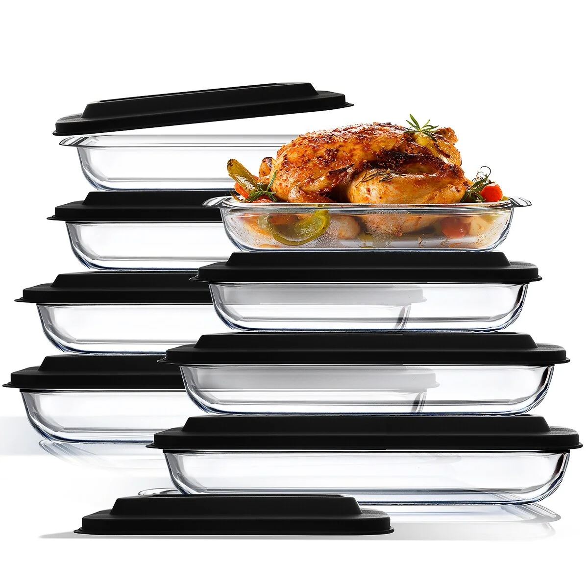 Eatex Baking Lasagna Pans Set with lid