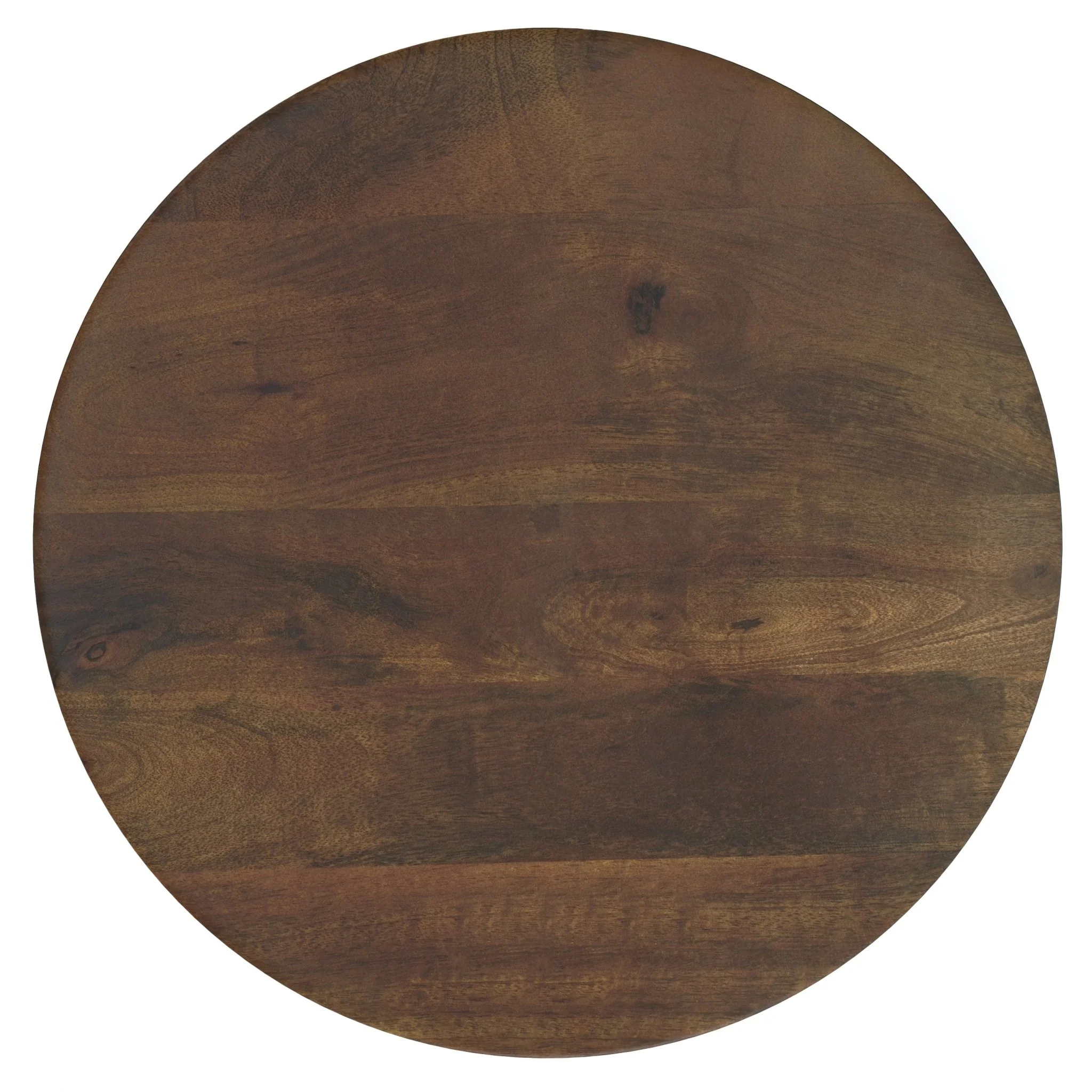 Xylophone Wooden Accent Table with Sculptural Design and Round Top