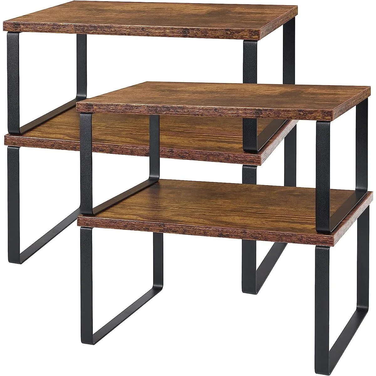 Stackable Kitchen Cabinet Shelves Organizer