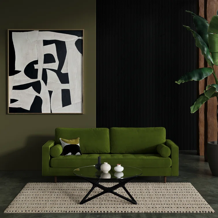 Geo 84'' Velvet Sofa