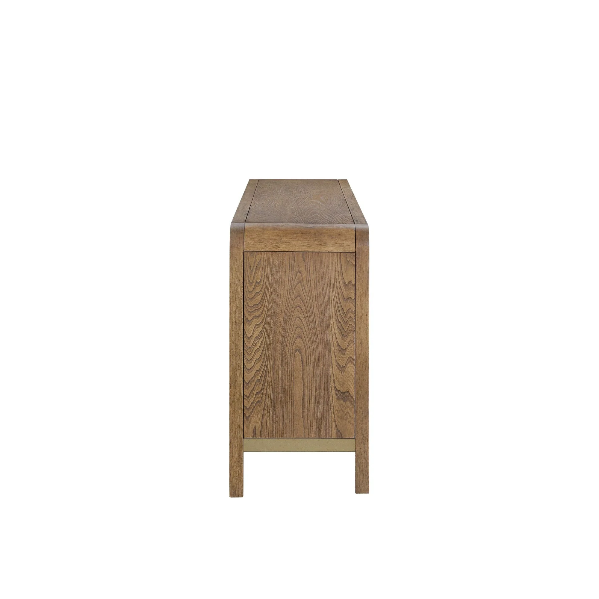 Waterfall Console Table with Bottom Shelf