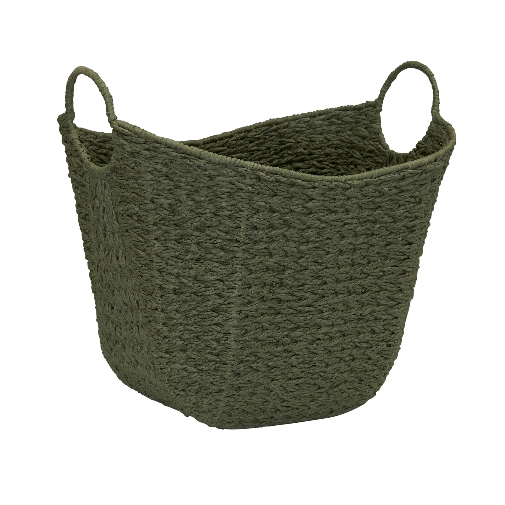 Household Essentials Woven Paper Rope Storage Basket with Handles