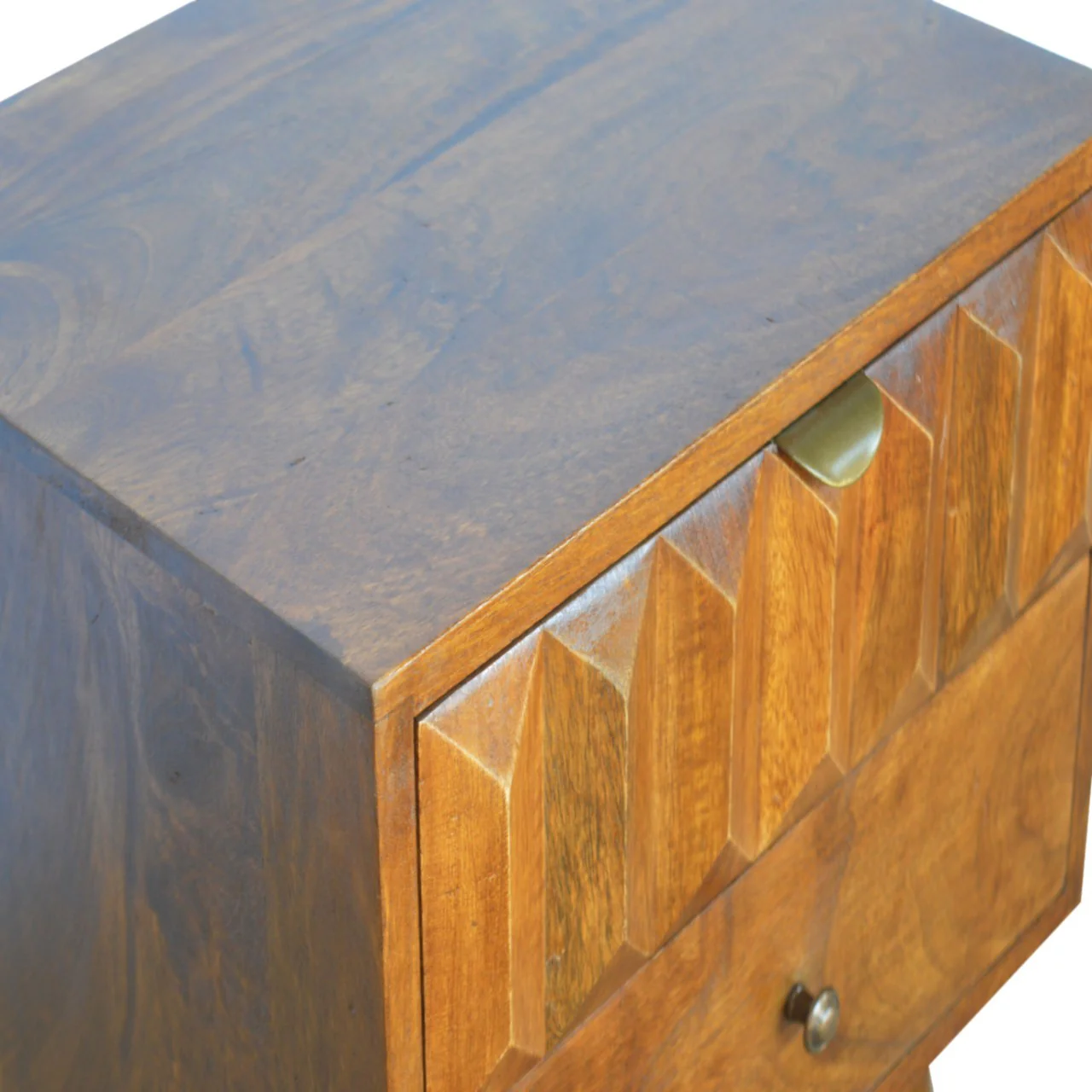 Chestnut Prism Bedside Nightstand