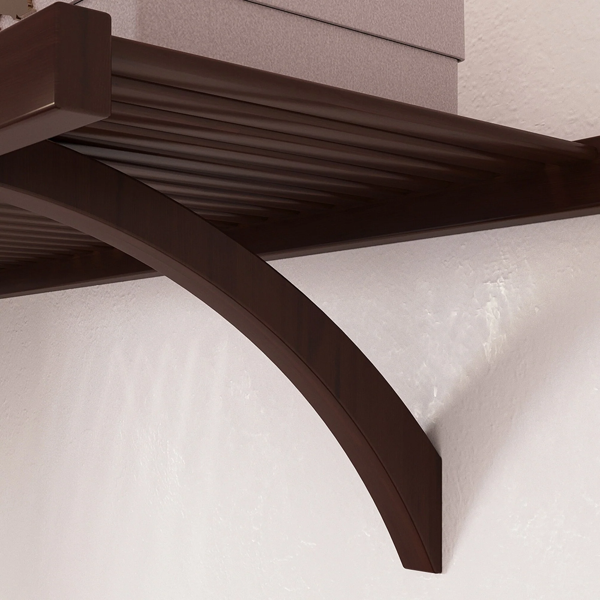 John Louis Home 16in. Deep Solid Wood 5-Drawer/Raised Panel Doors Woodcrest Deluxe Organizer Espresso