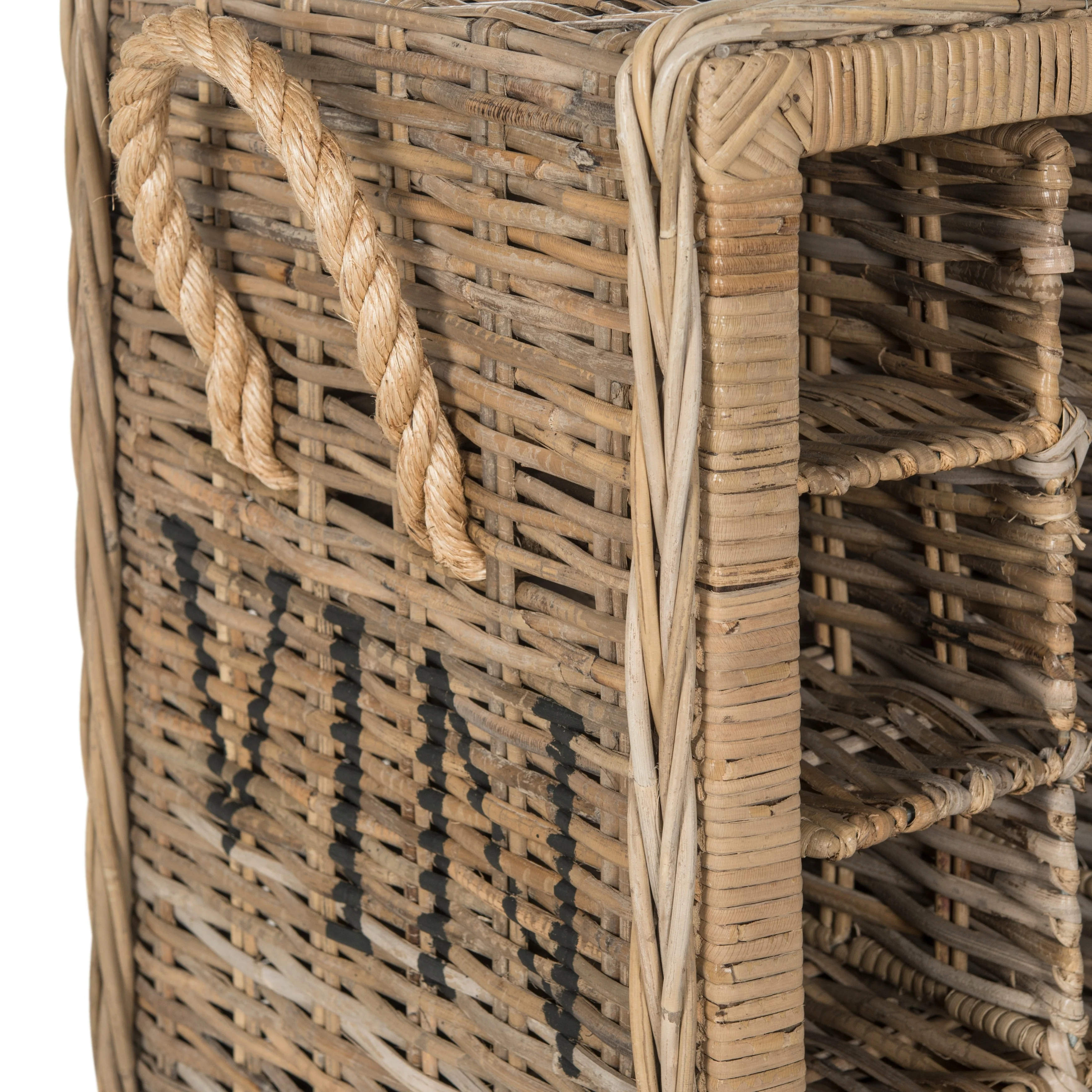 SAFAVIEH Kikuko Natural 16-Bottle Wicker Storage Wine Rack - 20Wx14Dx20H