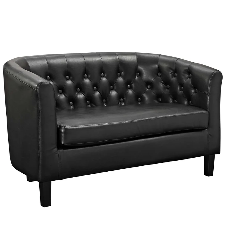 Modway Copper Grove Pisino Upholstered Vinyl Loveseat