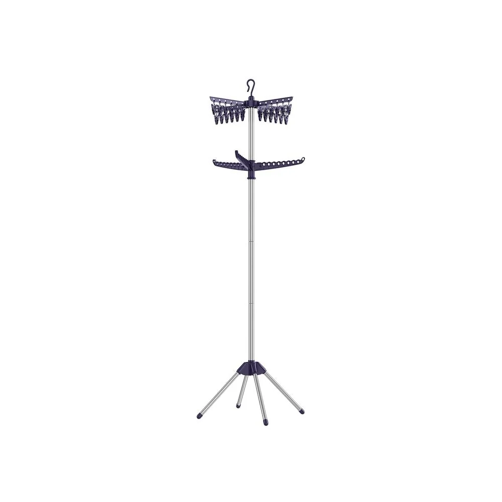 Stainless Steel Foldable Clothes Drying Rack with 360° Rotatable Arms Large Capacity and Space-Saving Design