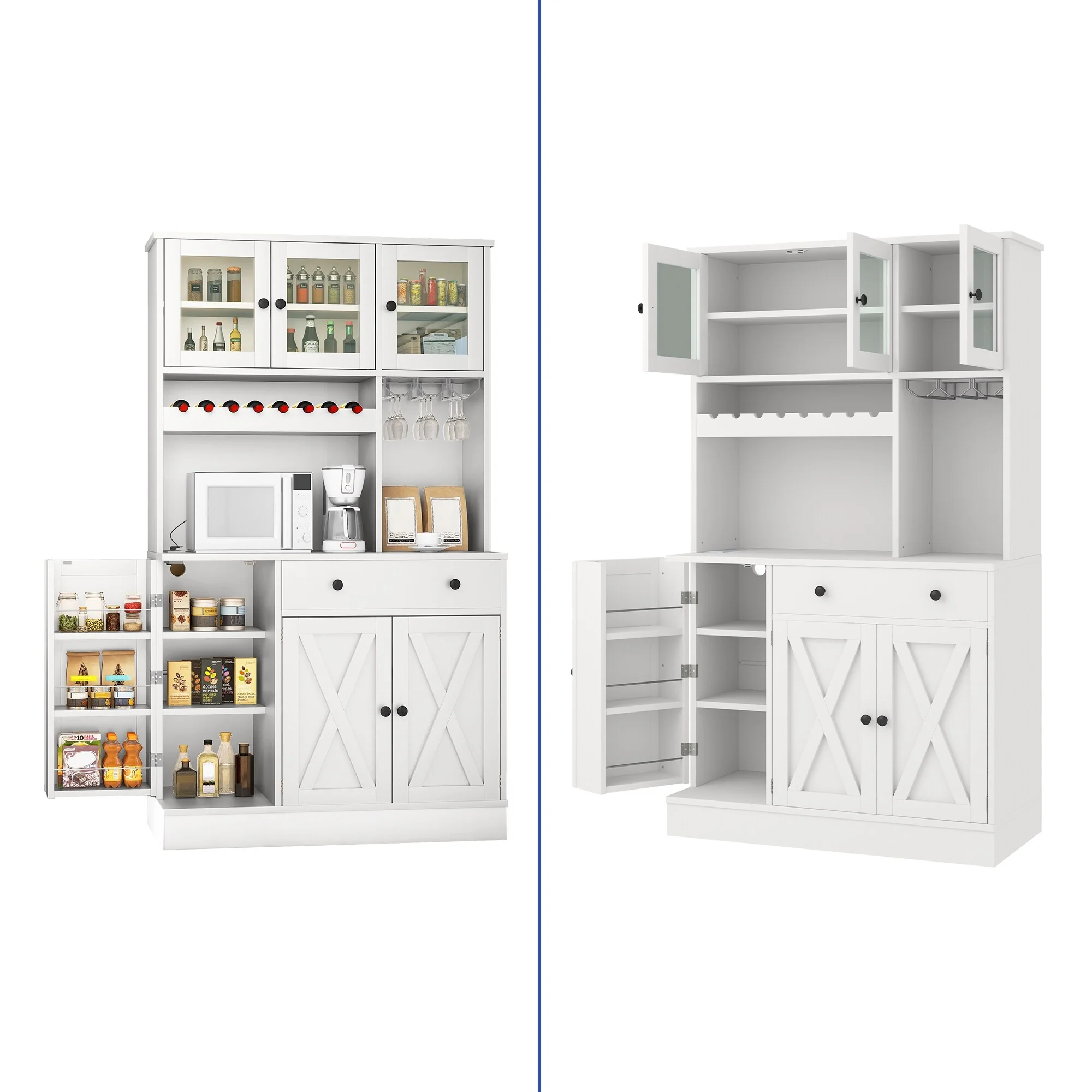 71'' Kitchen Pantry Storage Cabinet - 71