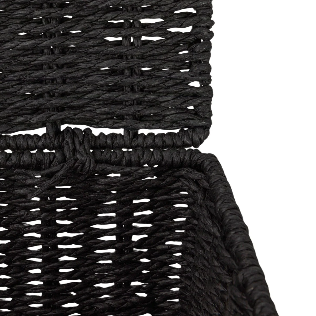 Household Essentials Handwoven Paper Rope Wicker Basket with Lid - 11.8