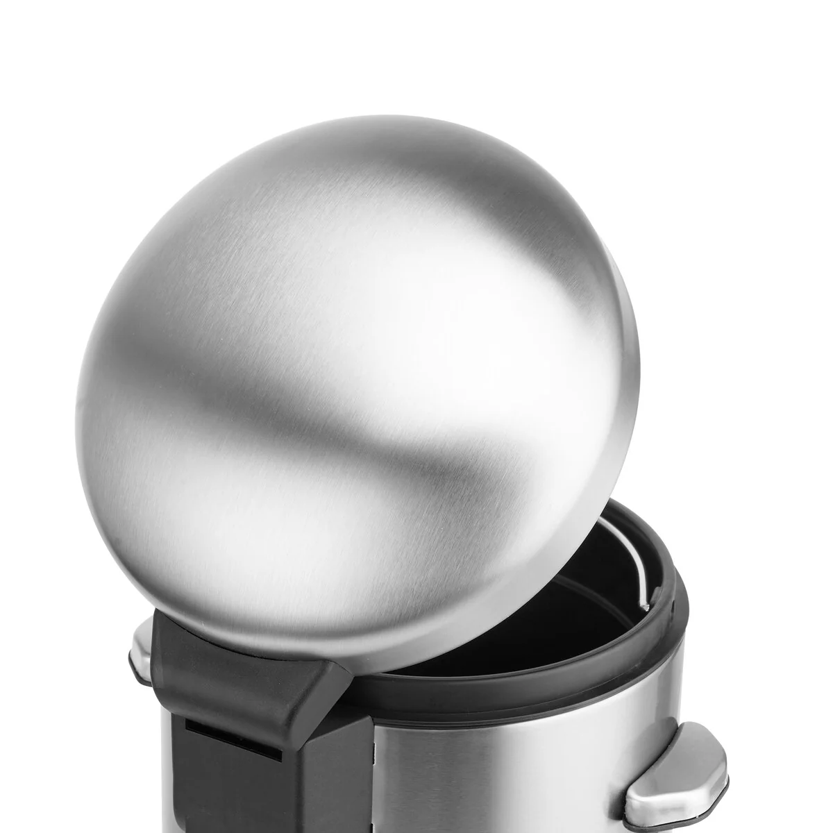 Innovaze 1.32 Gallon Stainless Steel Round Step-on Bathroom and Office Trash Can