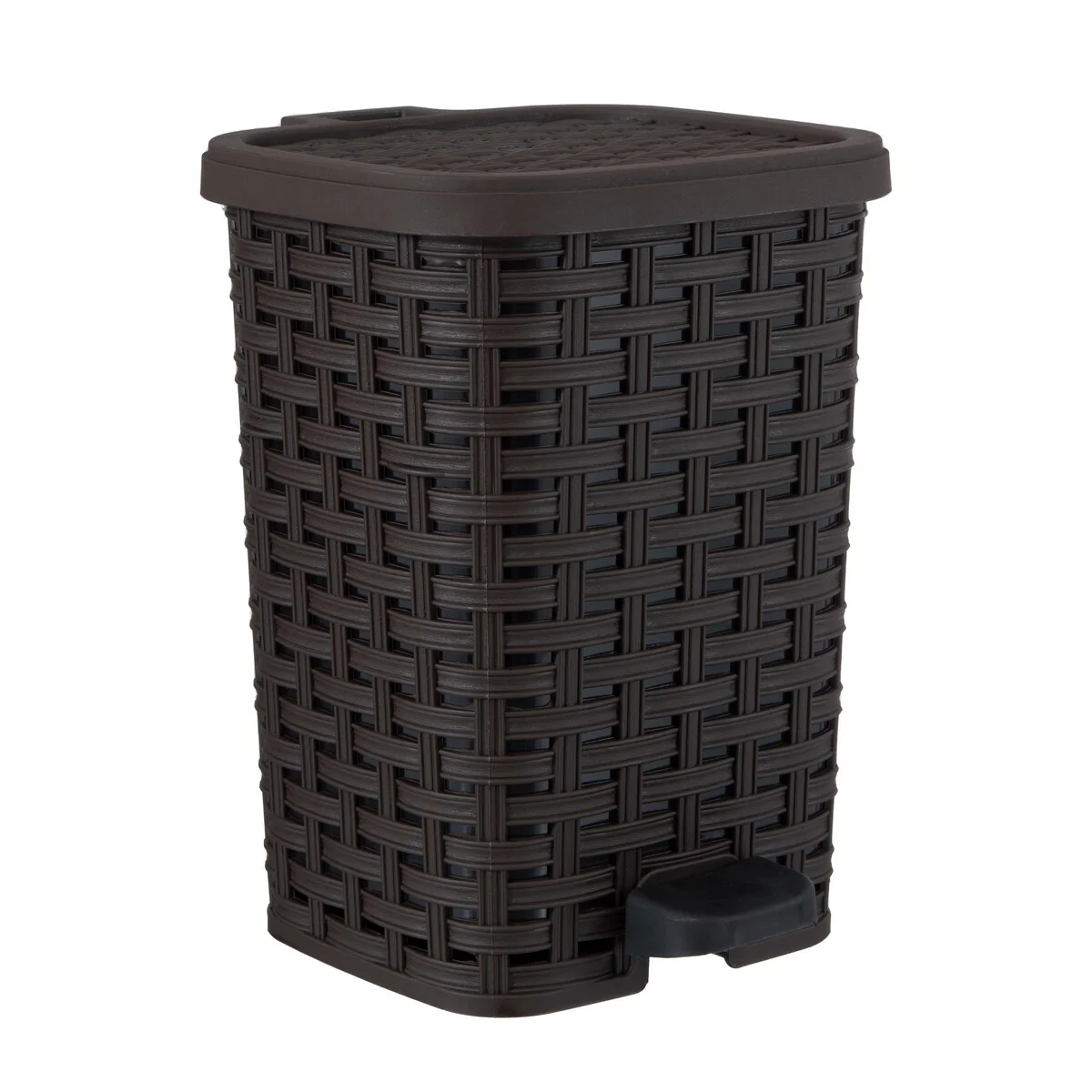 Superio Rattan Step On Trash Can with Removable Liner