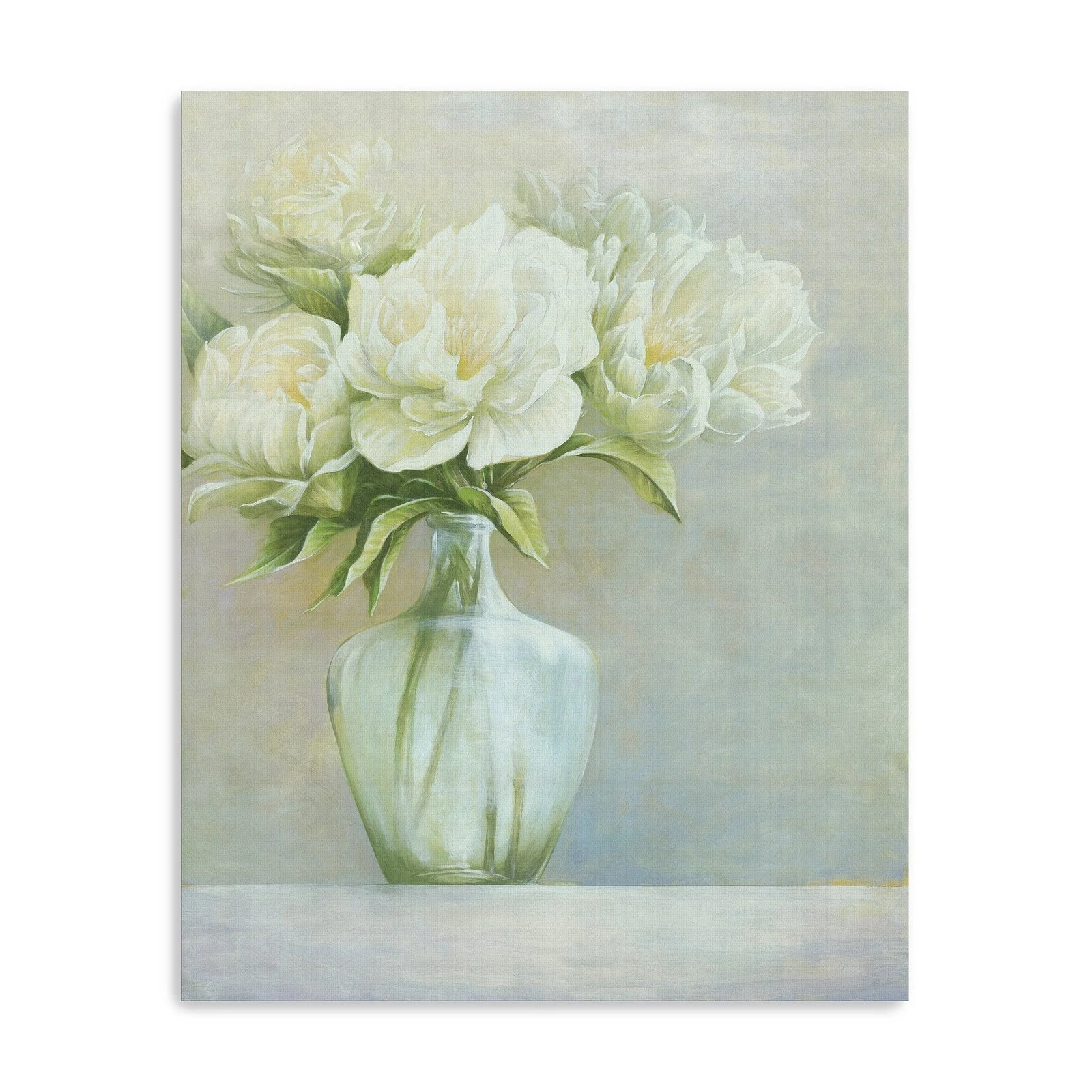 Milky Floral Canvas Giclee Wall Art