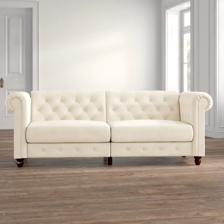 Dallas Twin 89.5'' Upholstered Tufted Convertible Sofa