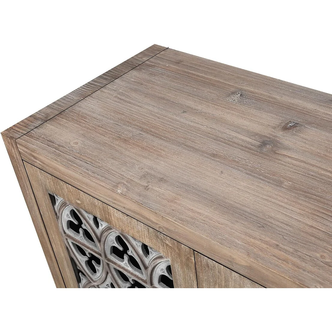 Roomfitters Hollow Four Door Antique Cabinet - American Country Style, Ideal for Living Room, TV Cabinet, Kitchen