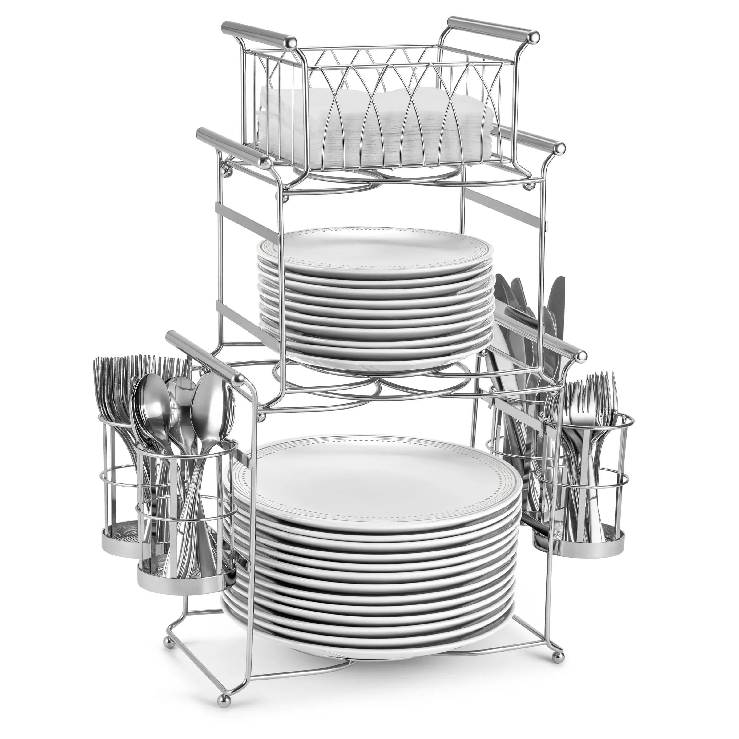 Sorbus 3 Tier Utensil Caddy - Multi-Purpose Steel Mesh Caddy
