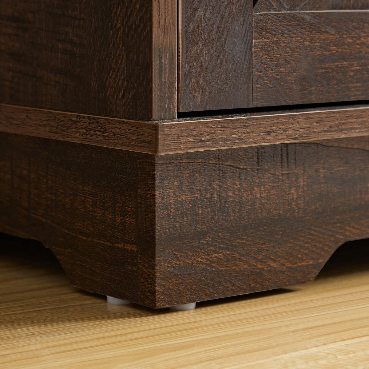 Barn Door Buffet Bar Cabinet with Wine Rack Sideboard Cabinet