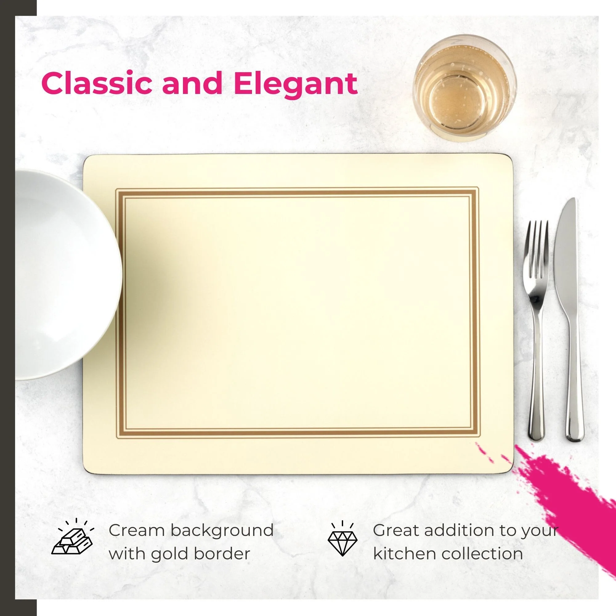 Pimpernel Set of 4 Classic Placemats - 15.7” x 11.7” each