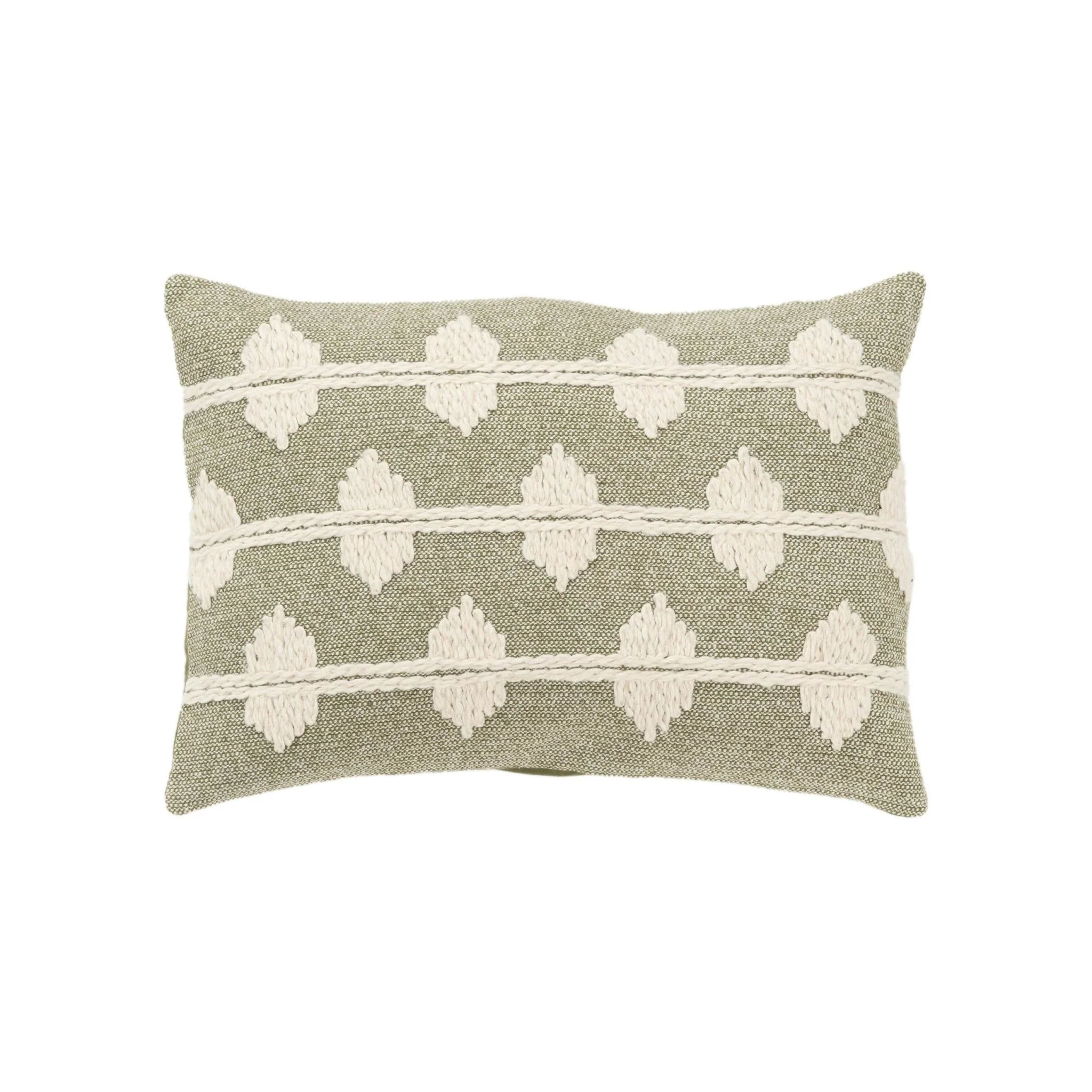 Woven Cotton Diamond Decorative Throw Pillow