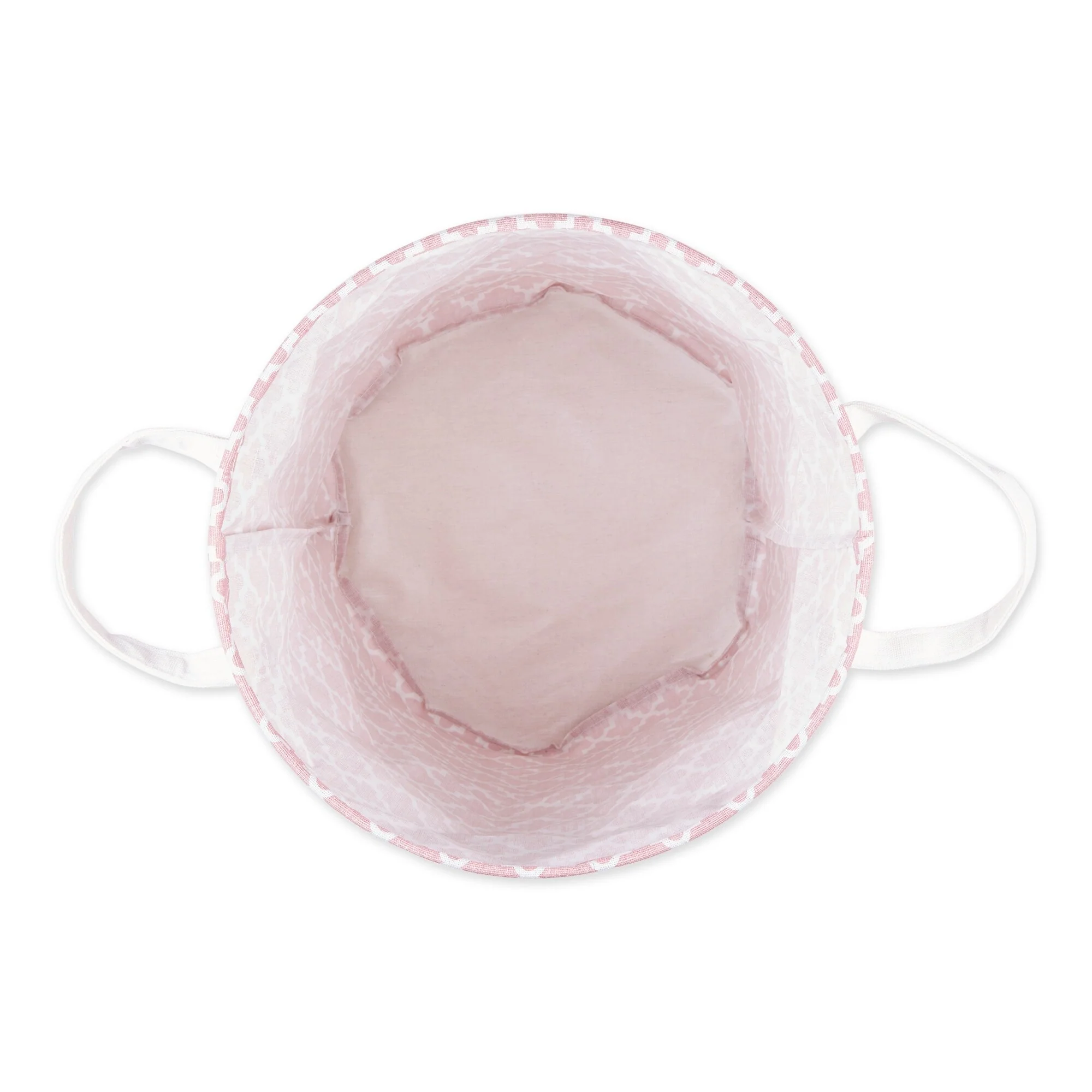 PE-Coated Cotton Polyester Laundry Hamper Lattice Round - Laundry Hamper, 13.5x13.5x20