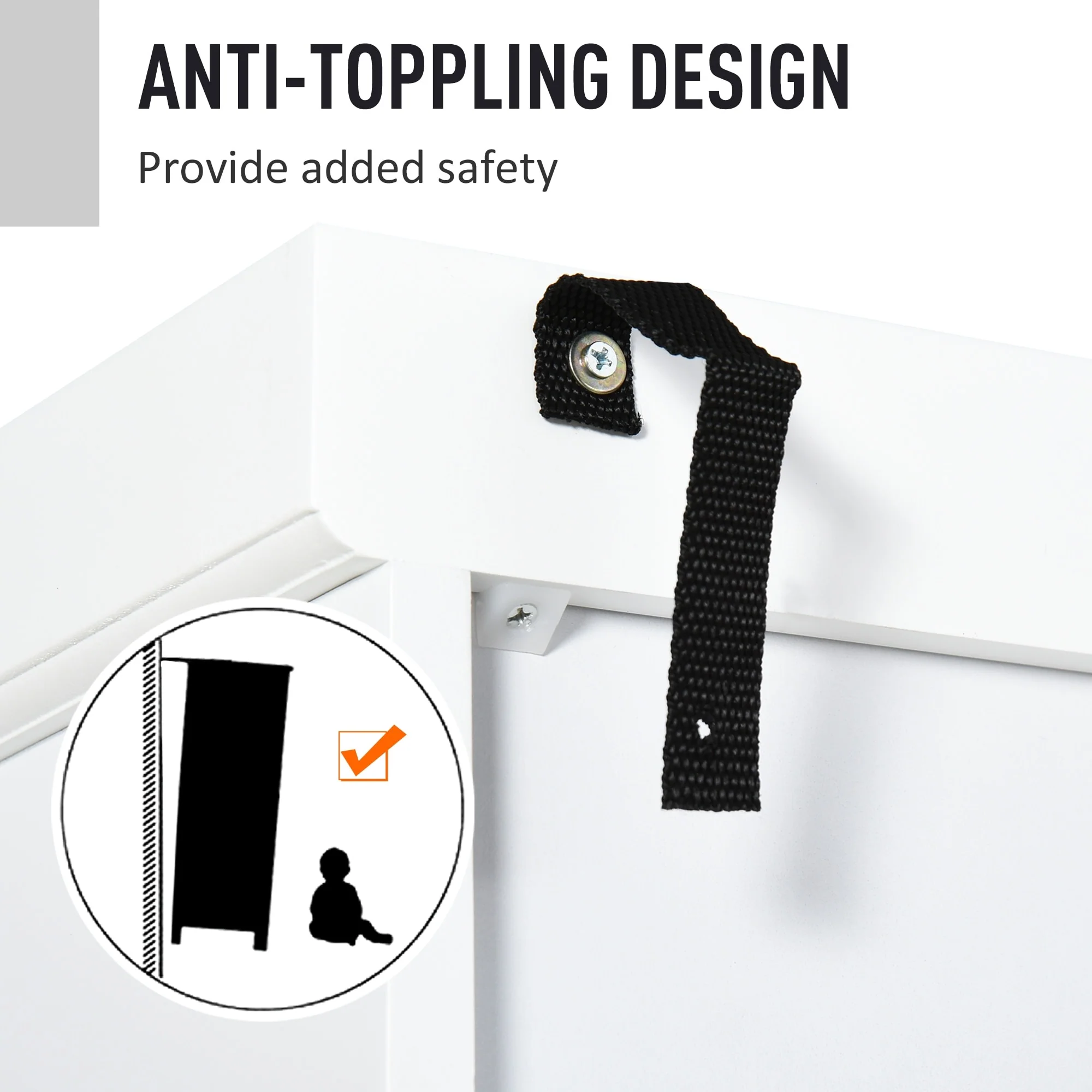 HOMCOM Modern Kitchen Pantry Freestanding Cabinet Cupboard - 30