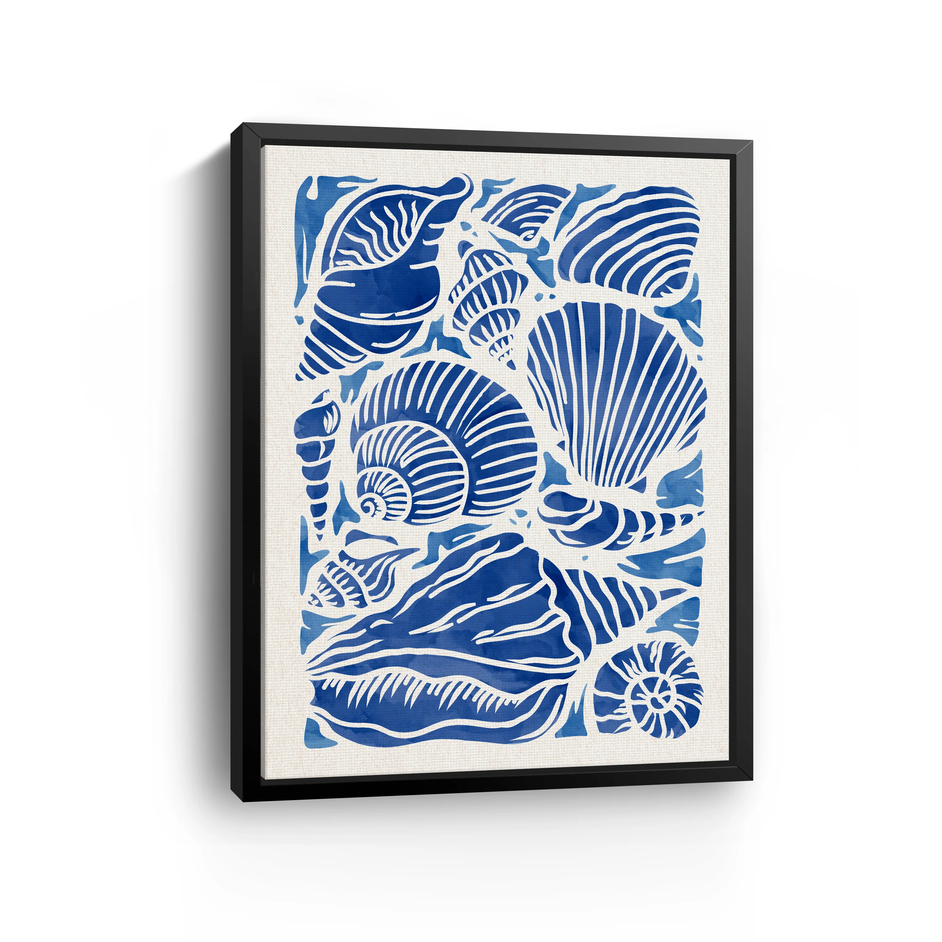 Blue Seashell Canvas Giclee