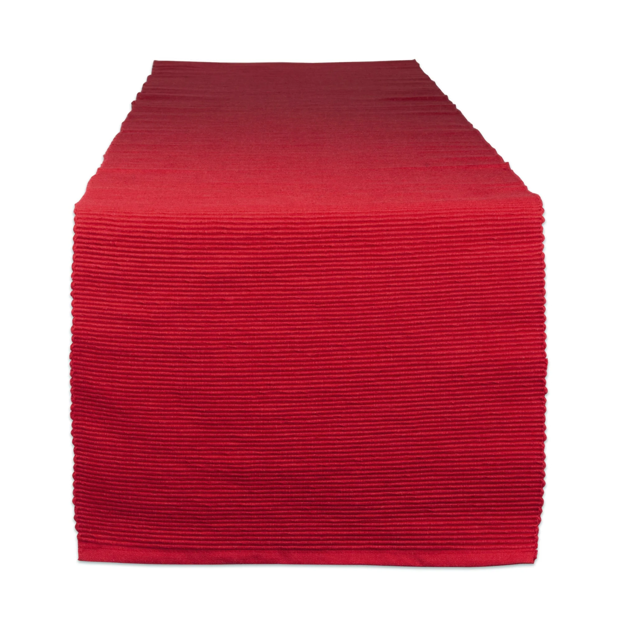 Tango Red Ribbed 13X72 Table Runner
