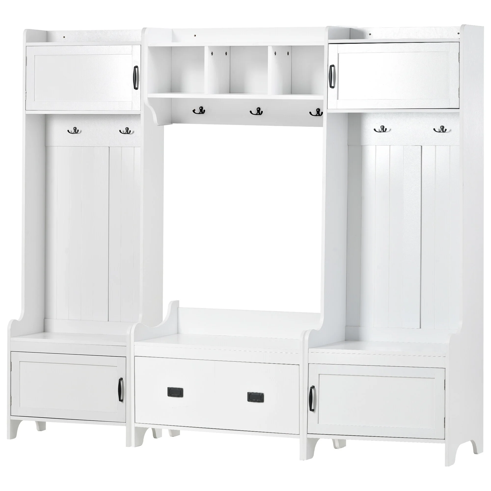 Entryway Bench Hall Tree with Ample Storage Drawer - N/A