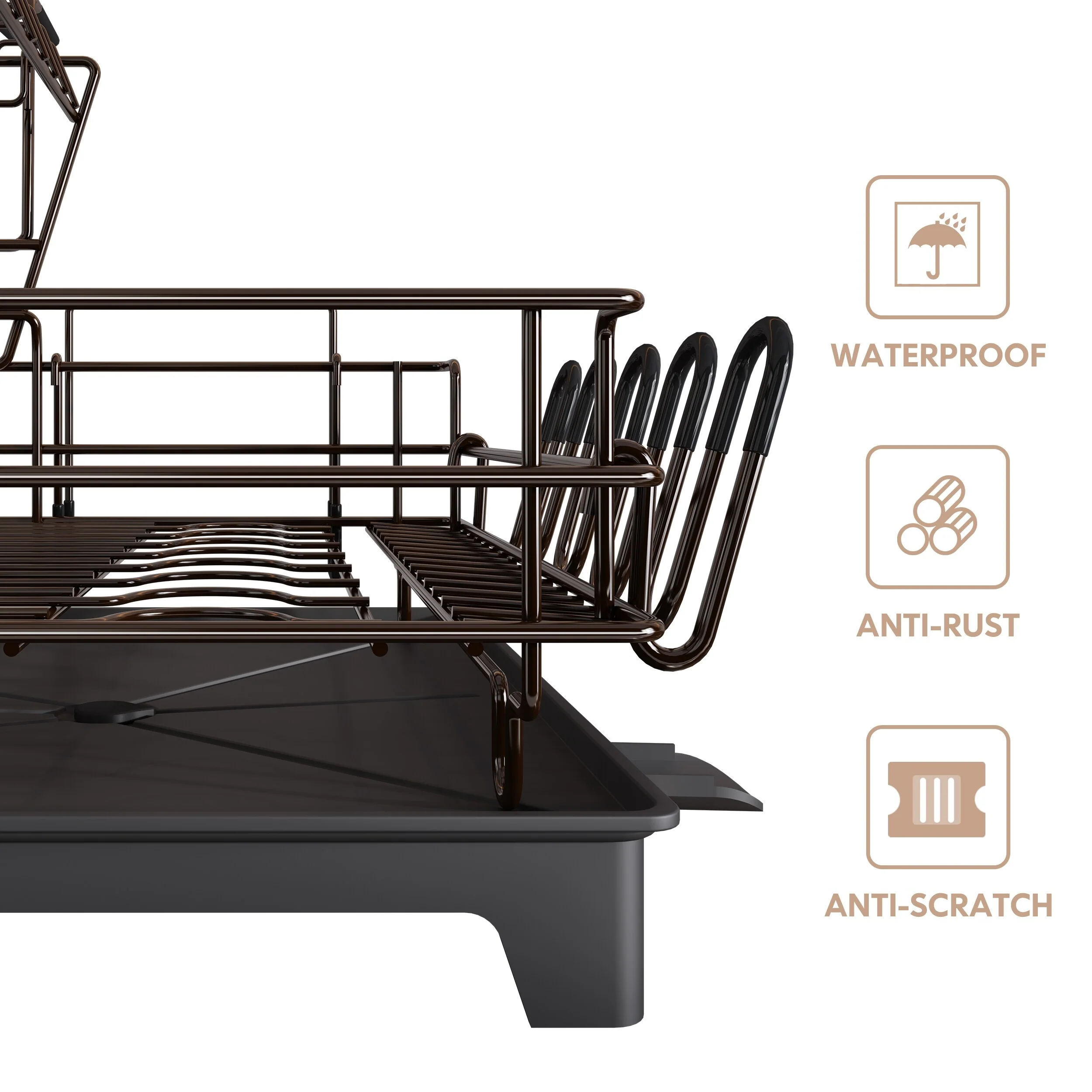 JASIWAY 2 Tier Kitchen Stainless Steel Dish Rack
