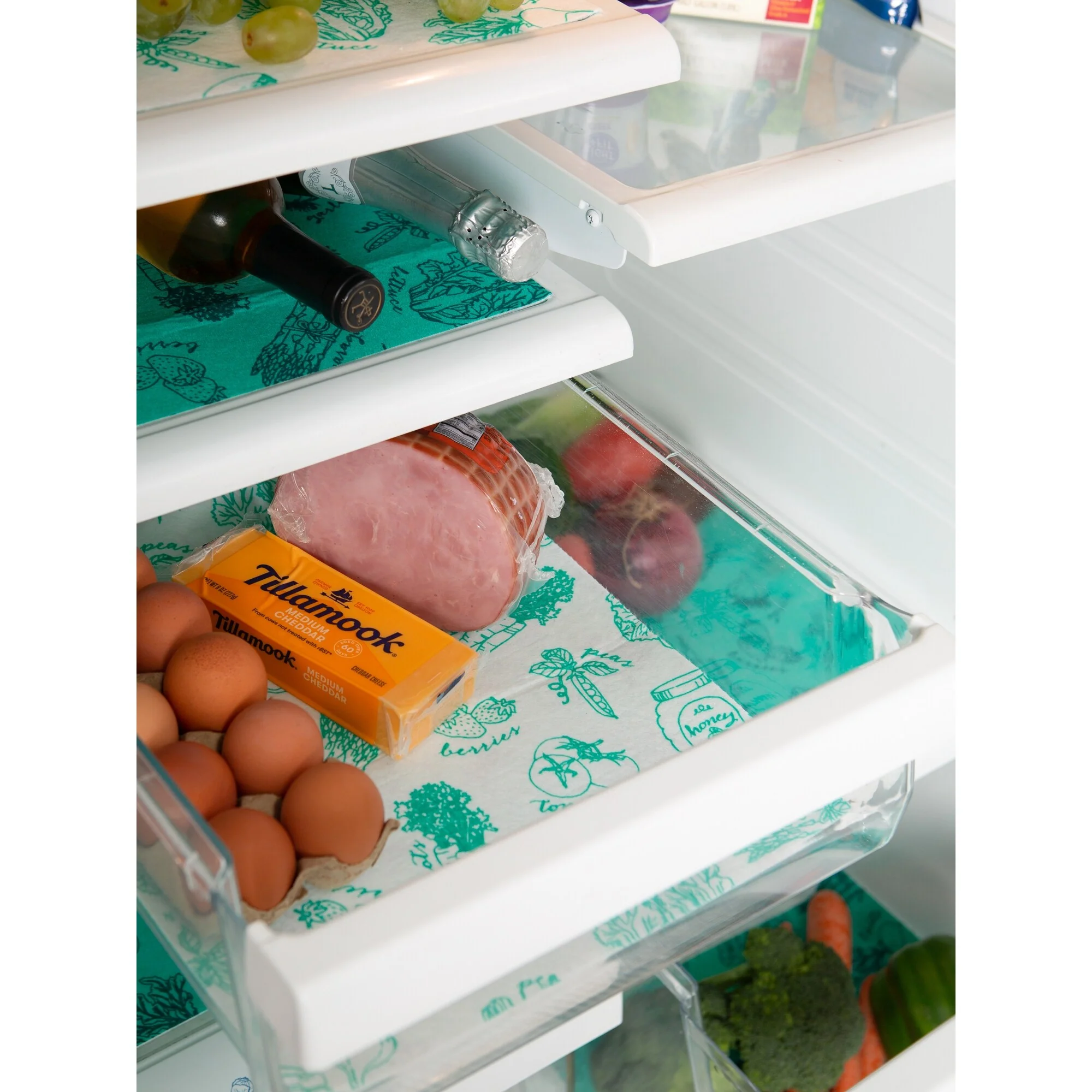 DII Nautical Blue Market Print Fridge Liner (Set of 6)