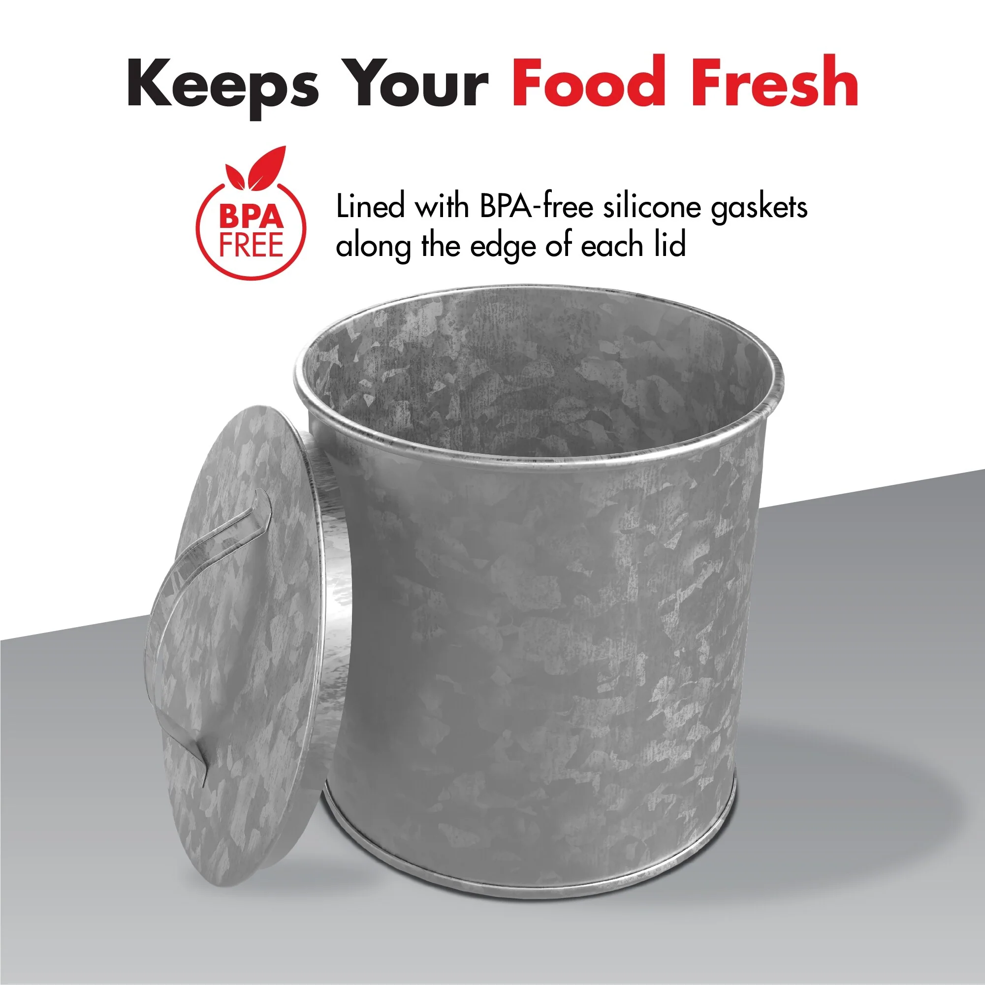 Amici Newport Galvanized Metal Storage Canister