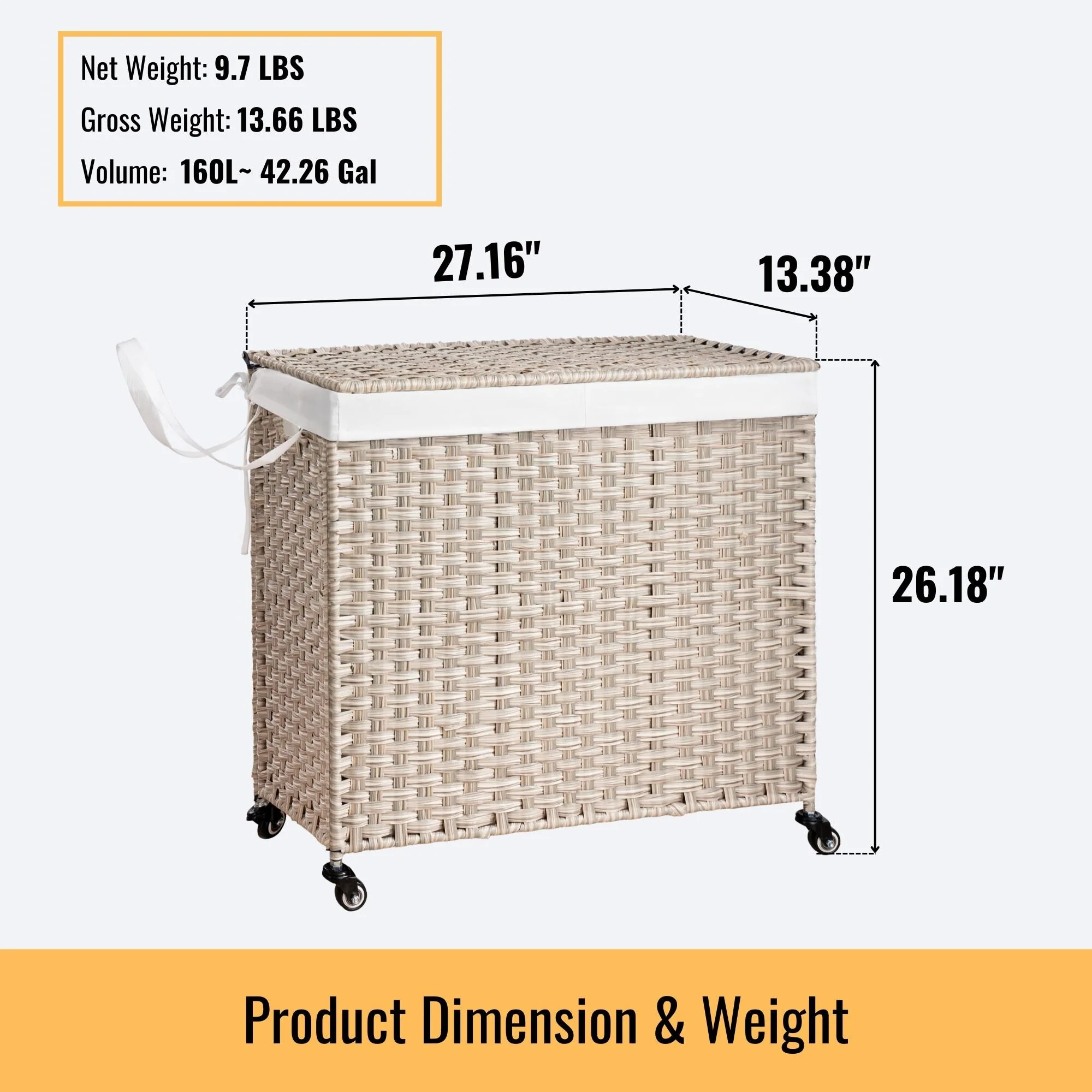 GDFStudio - Ethan Monroe Laundry Hamper Set - Versatile and Stylish Storage Solution