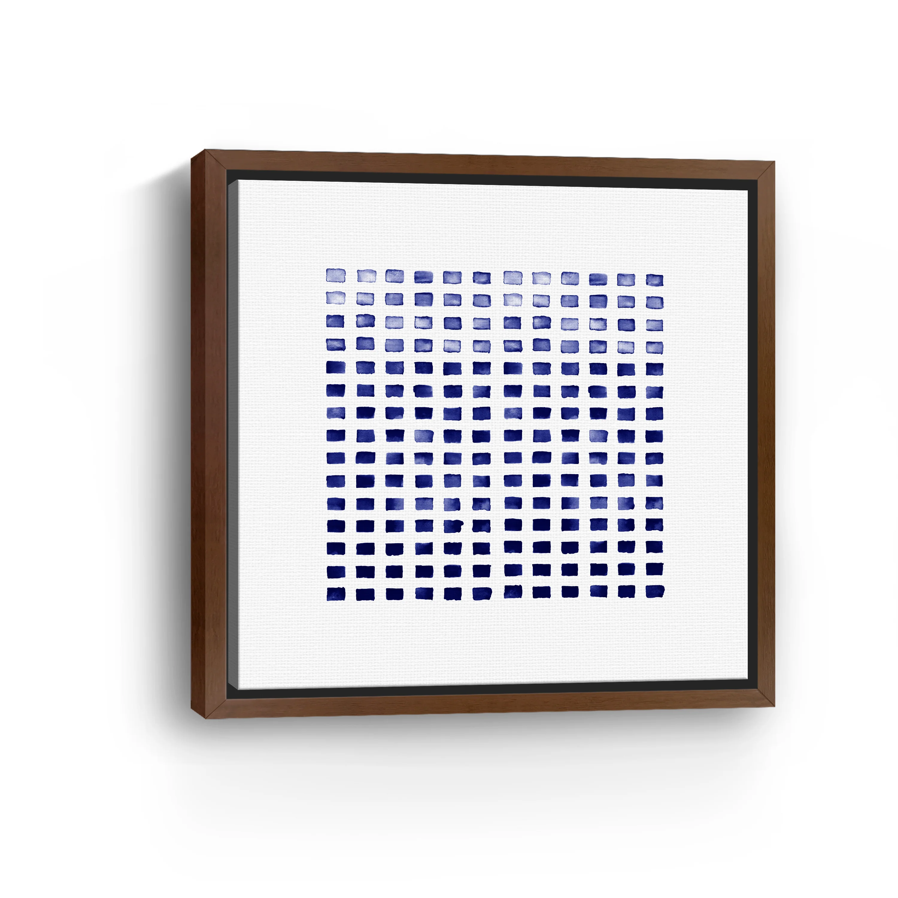 Indigo Blocks Canvas Giclee
