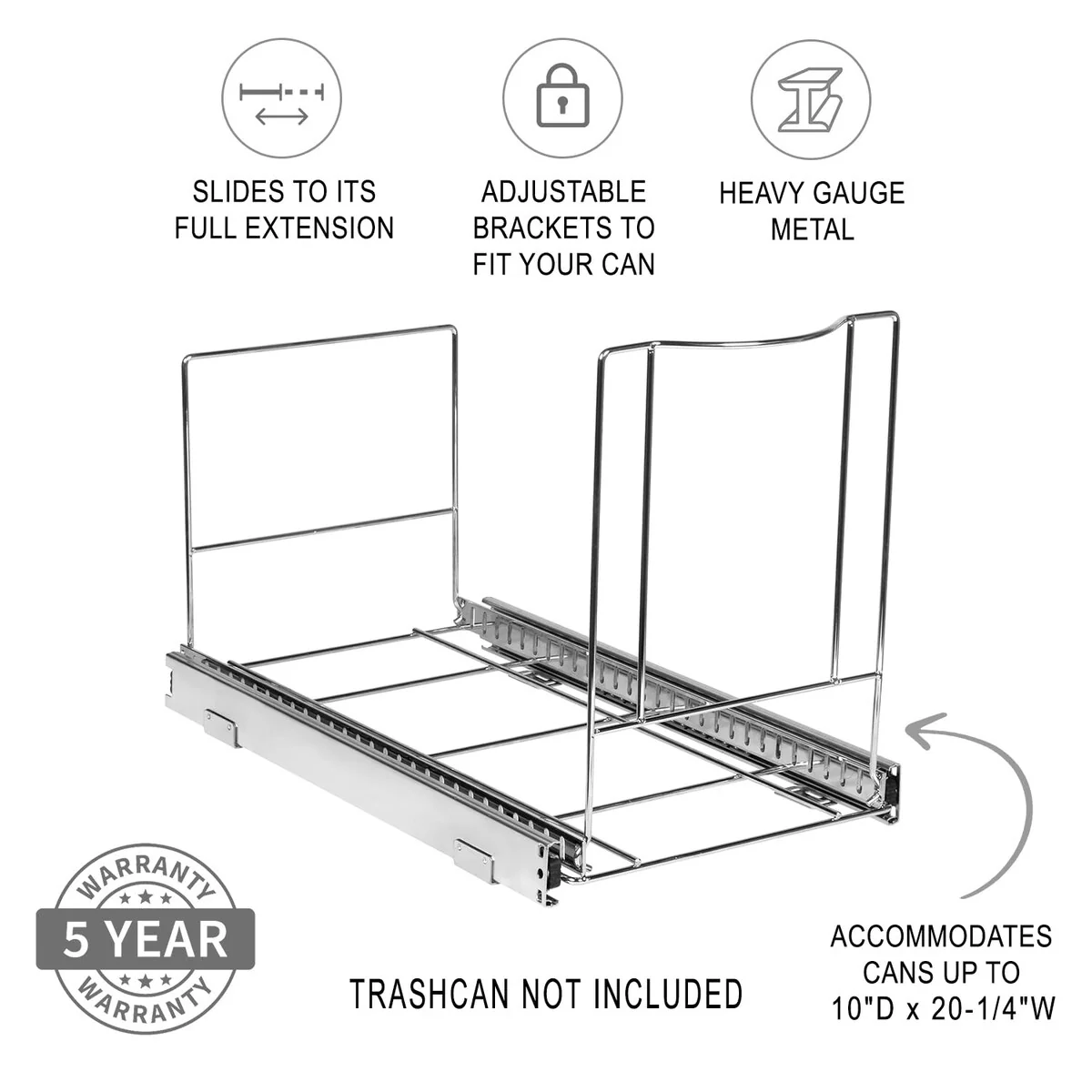 Pull Out Trash Can Under Cabinet- Trash Can Not Included, Heavy Duty