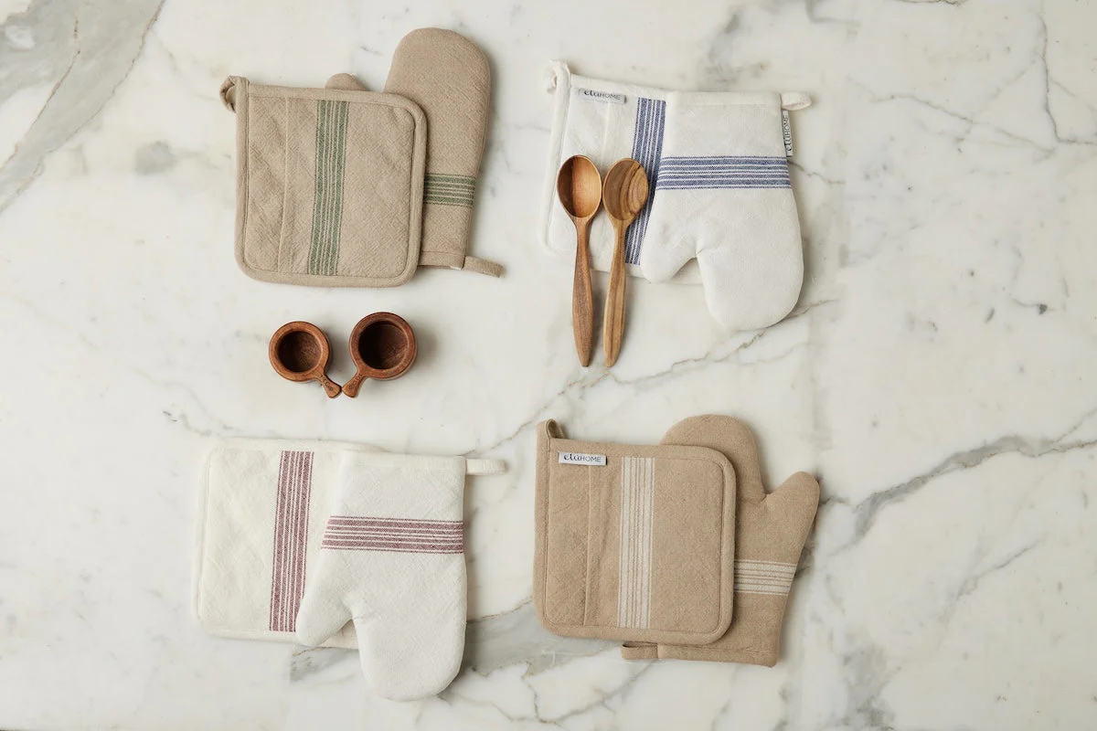 Vintage Stripe Oven Mitt, Set of 2