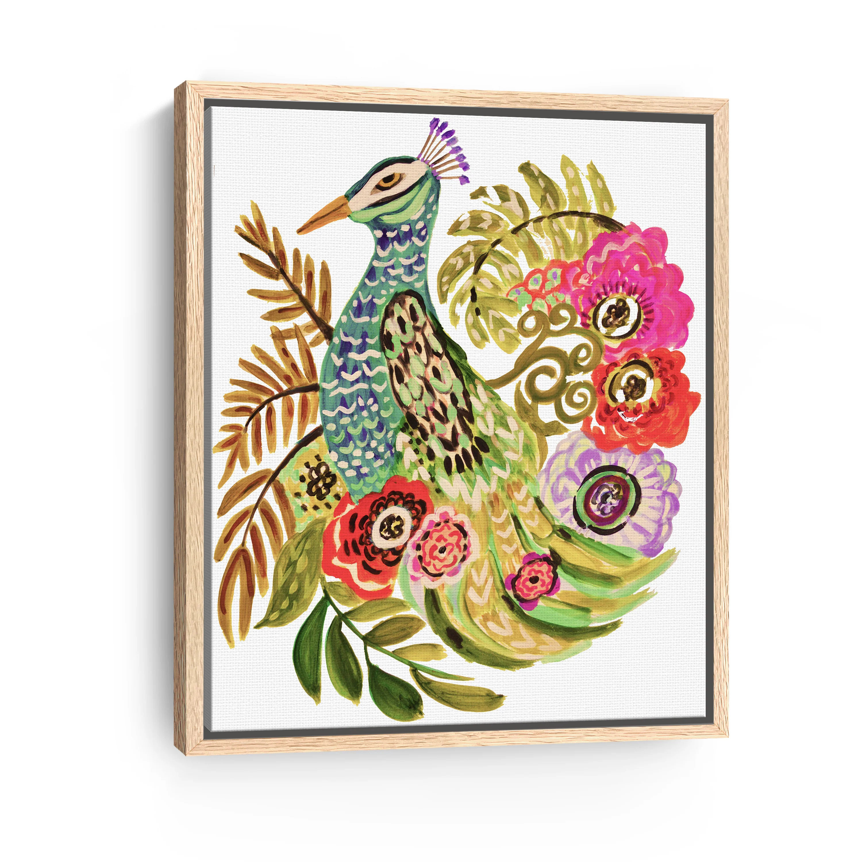 Peacock Canvas Giclee