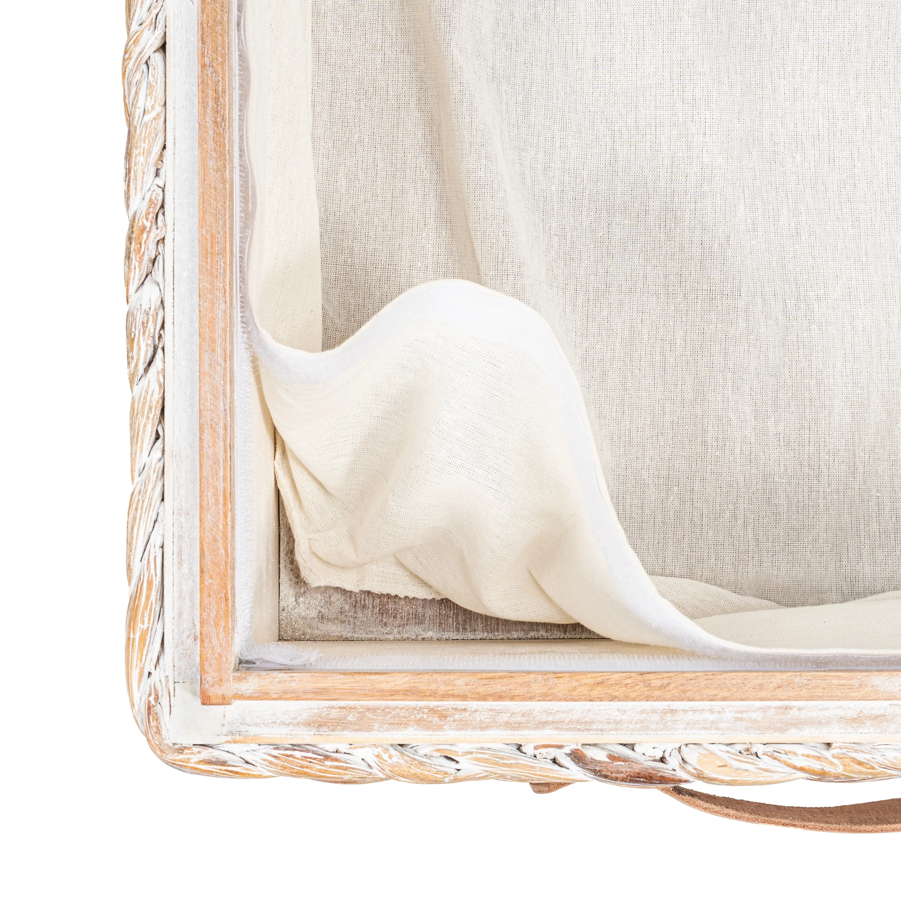 happimess Hyacinth/Wood Underbed Storage Bin with Wheels & Handles