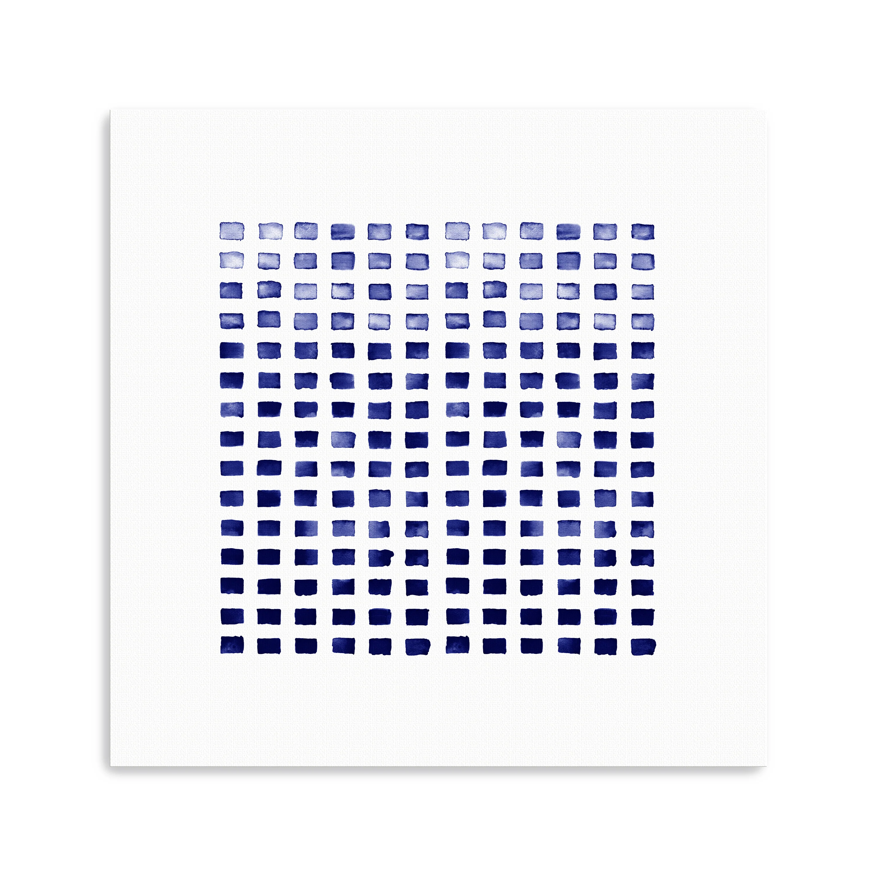 Indigo Blocks Canvas Giclee