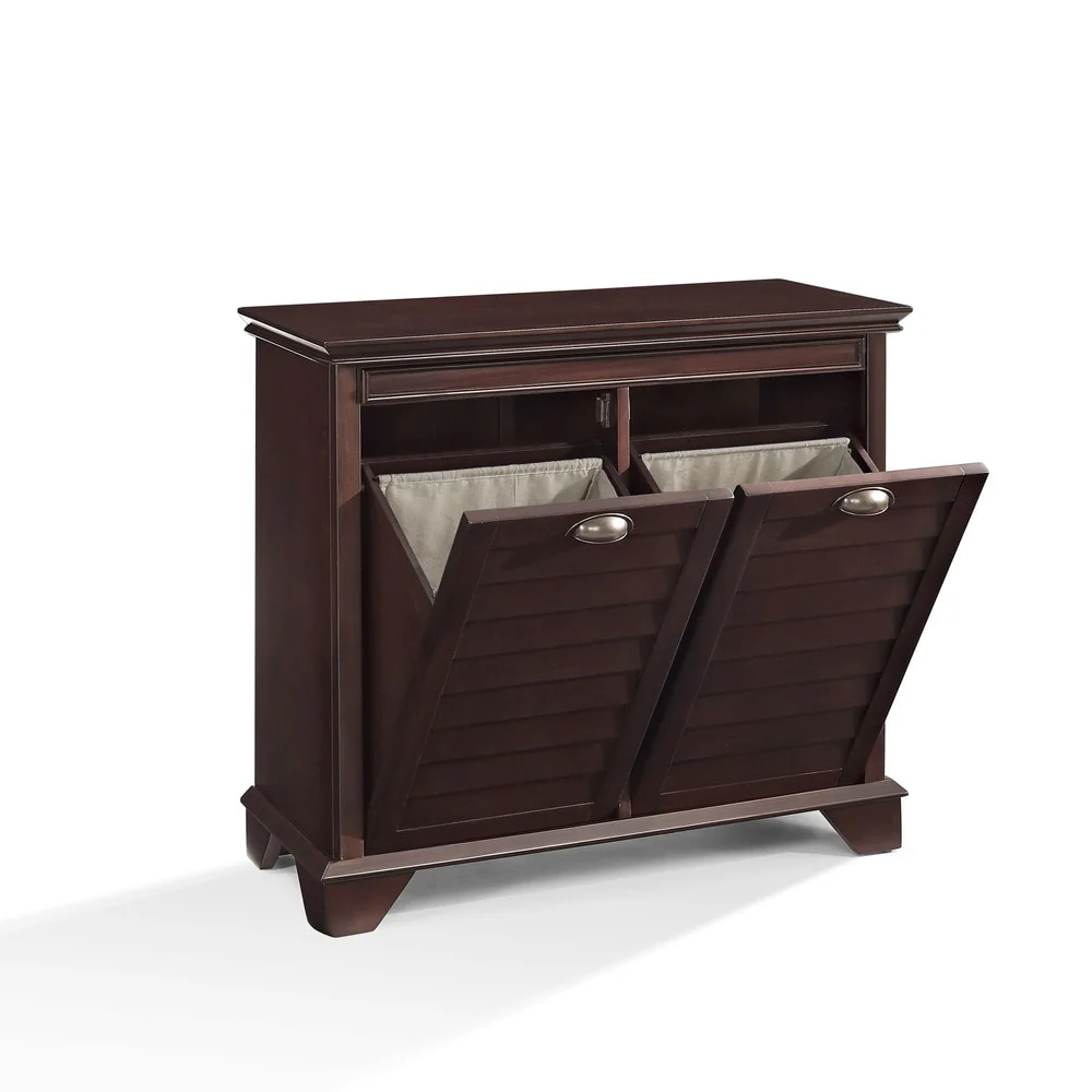 Crosley Lydia Espresso Linen Hamper
