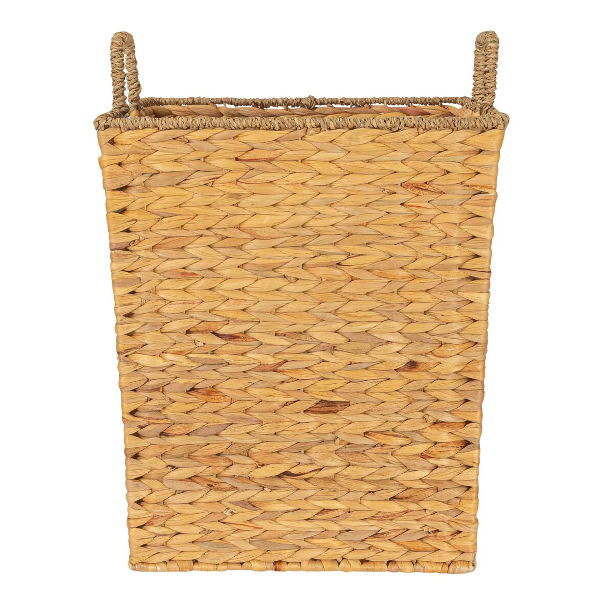 Household Essentials Handwoven Water Hyacinth and Seagrass Basket with Handles - 13.8