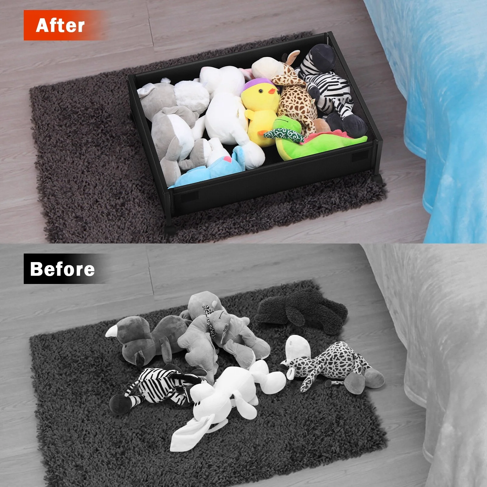 2 Packs Under Bed Storage with Wheels - 2-PCS