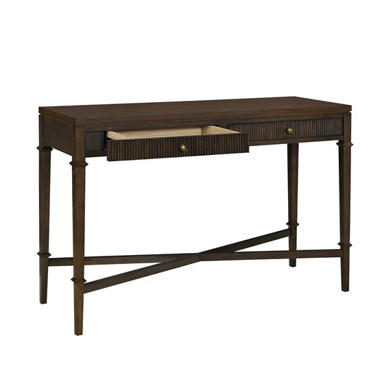 2-Drawer Console Table with X-Shaped Base