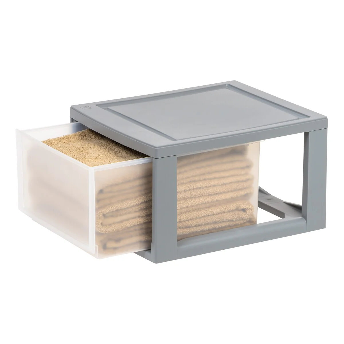 IRIS USA® Stacking Drawer 14.5 Qt - Gray - Set of 4
