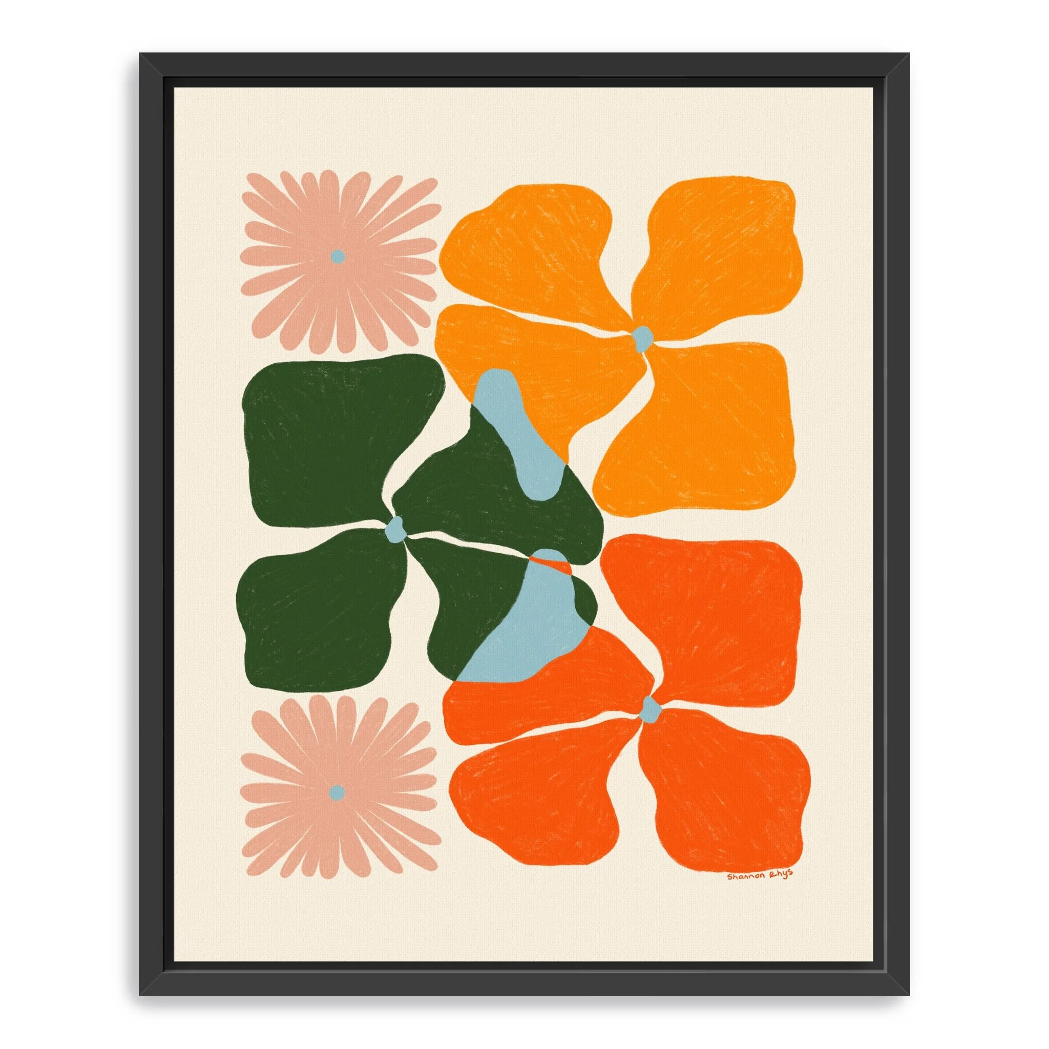 Abstract Floral II Canvas Giclee Wall Art