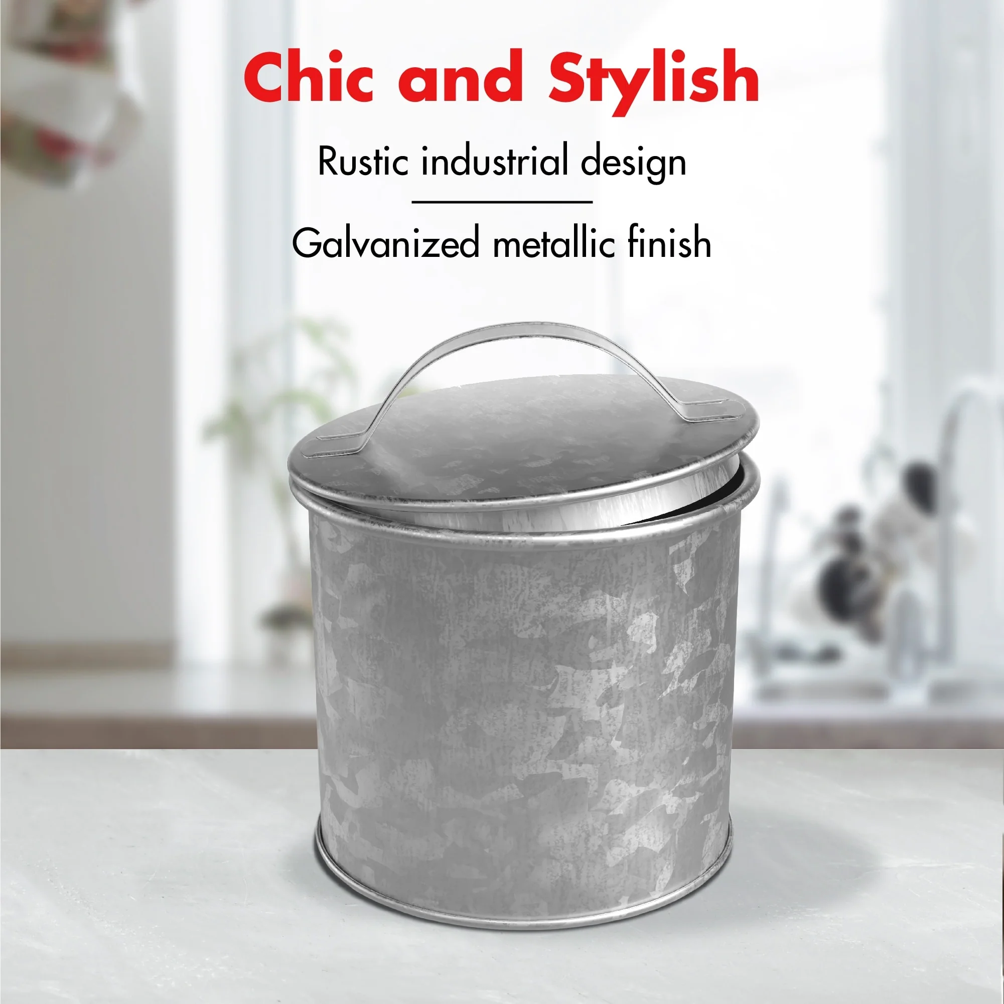 Amici Newport Galvanized Metal Storage Canister