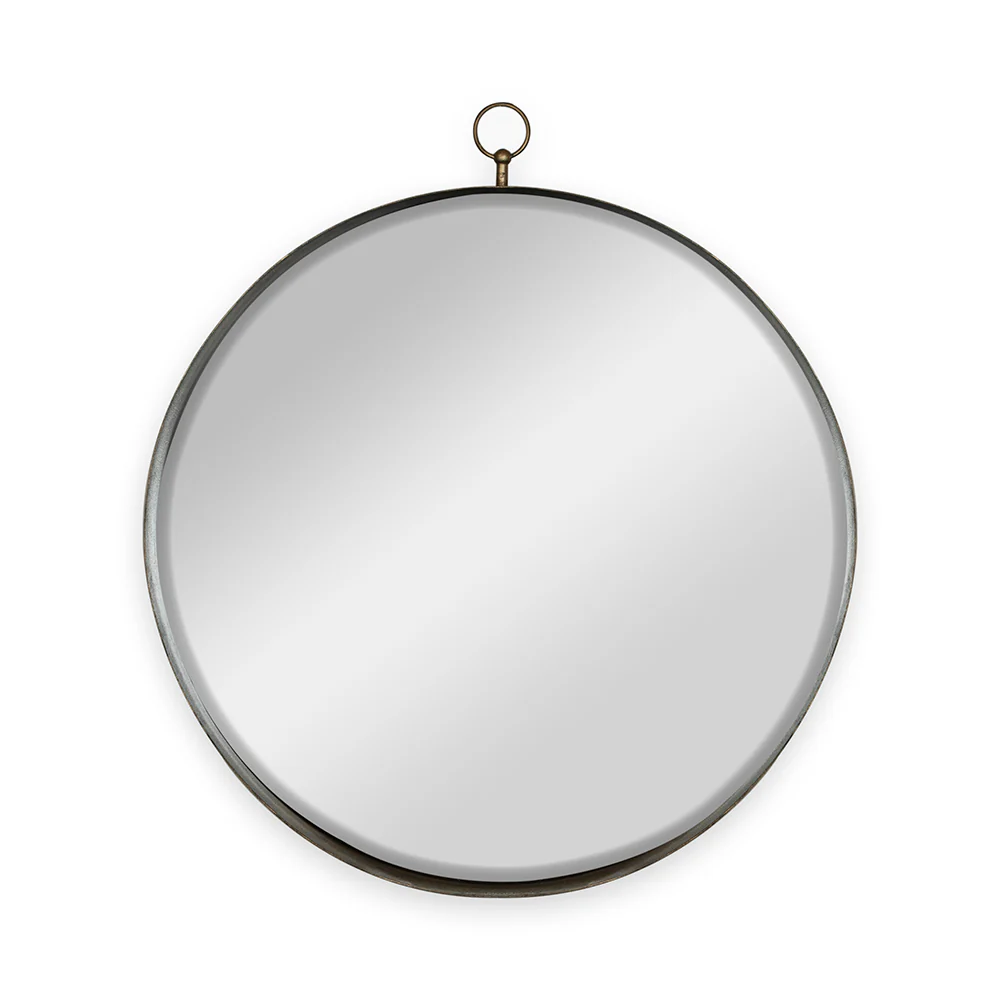 24x28 Round Wall Mirror with Iron Frame