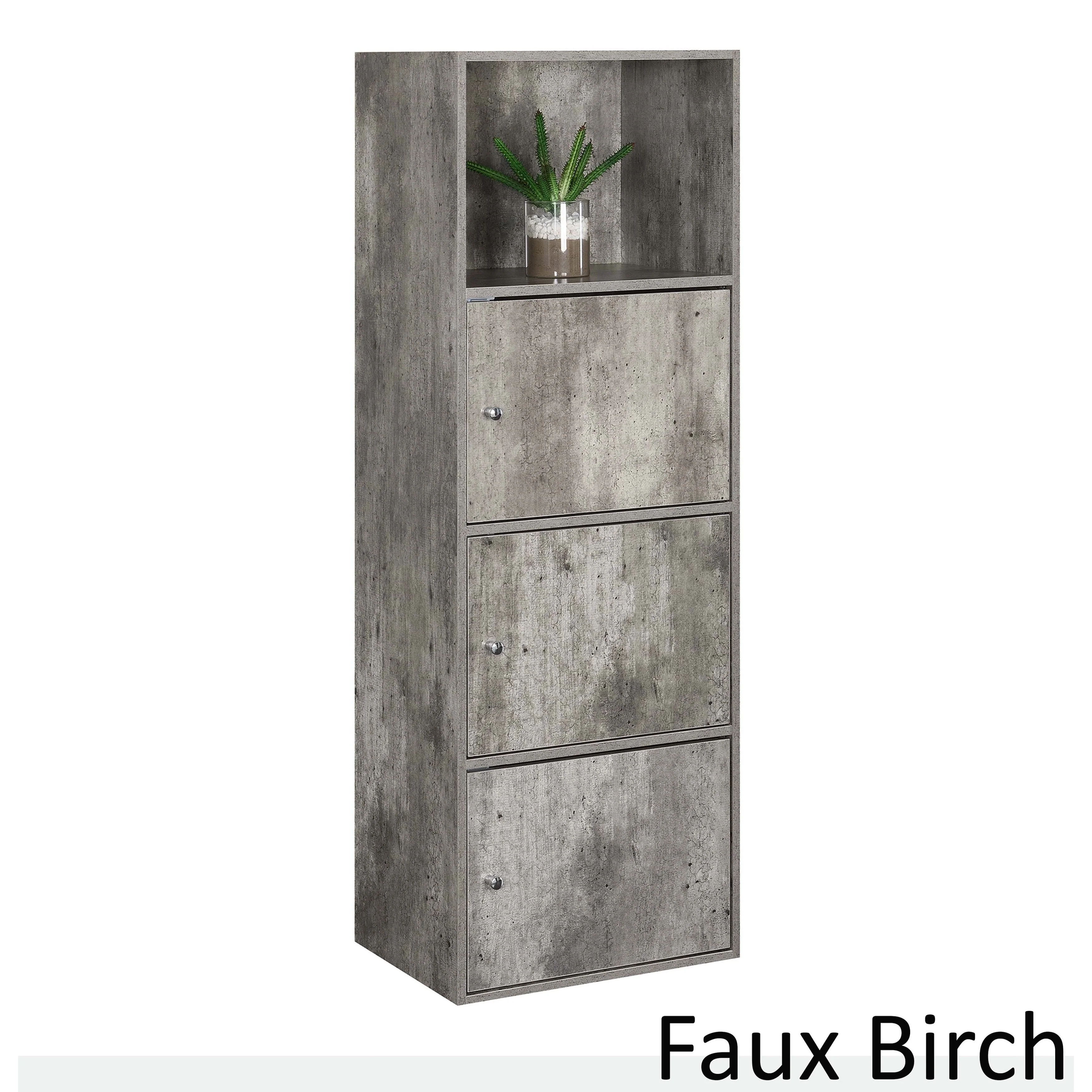 Convenience Concepts Xtra Storage 3 Door Cabinet with Shelf