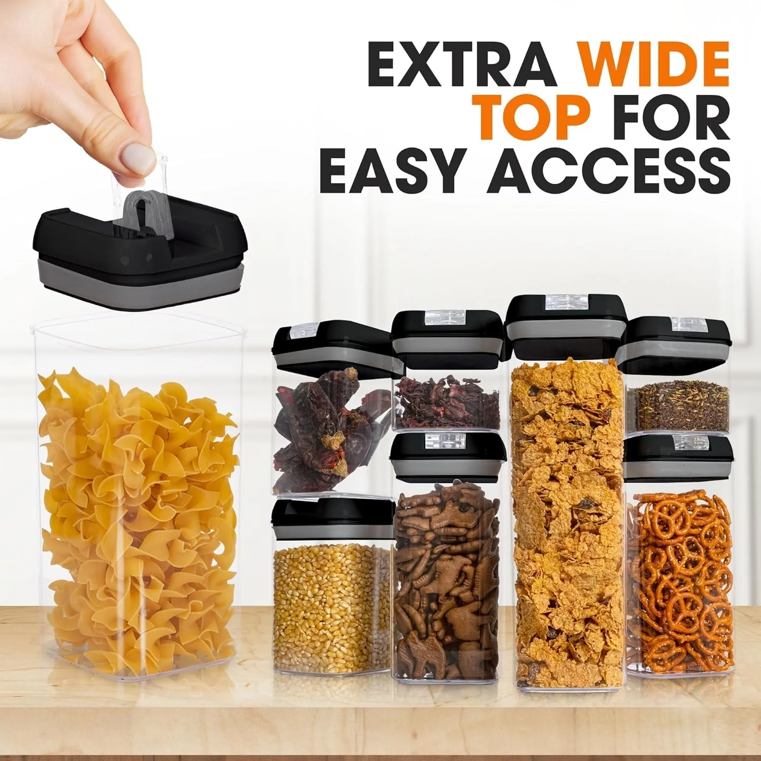 Cheer Collection 7-piece Stackable Airtight Food Storage Container Set